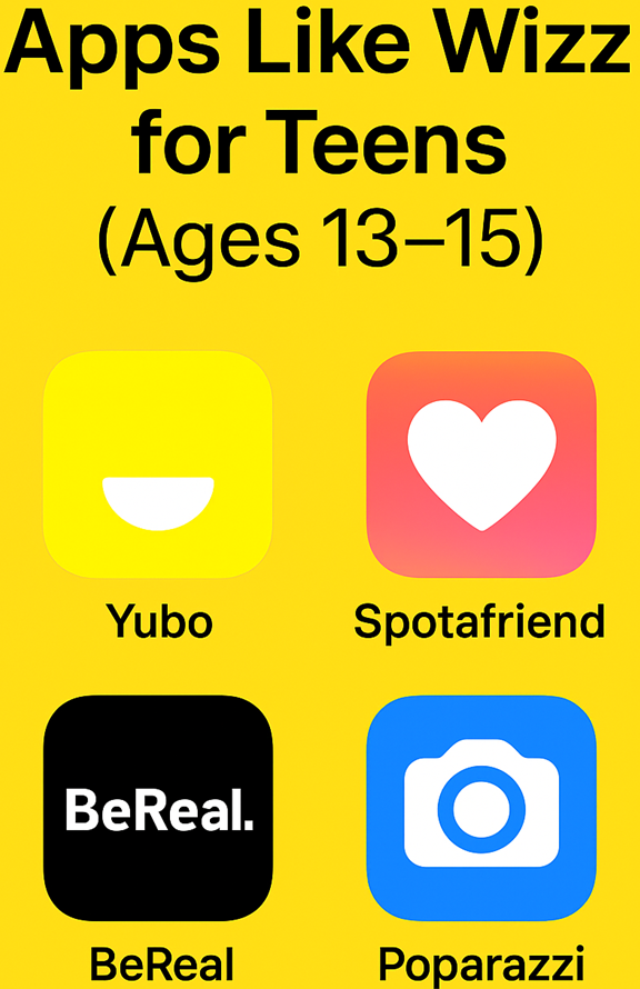 Apps Like Wizz for Teens (Ages 13–15)