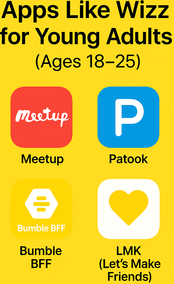 Apps Like Wizz for Young Adults (Ages 18–25)