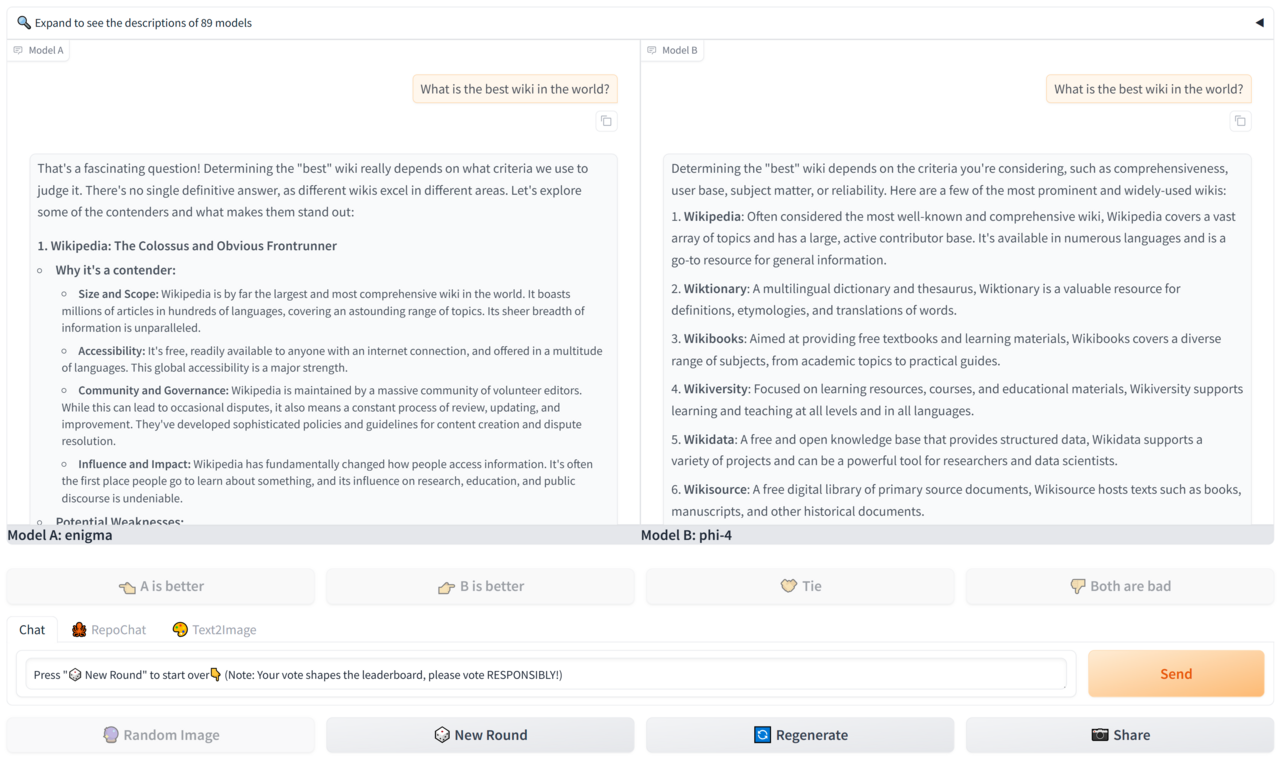 Example of an AI chatbot chat window on a website