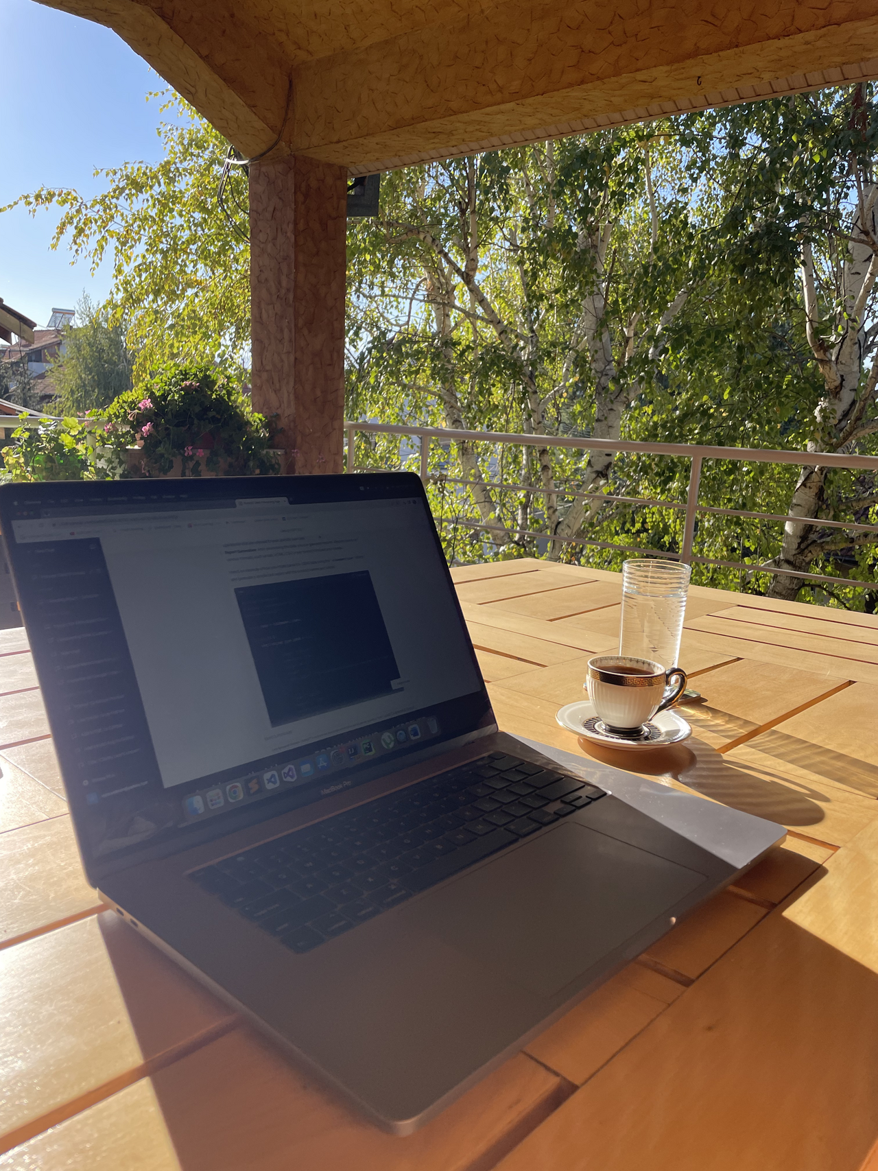 Person using ChatGPT on a laptop at home