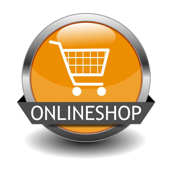 Online shop button on a website
